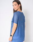 Camiseta Oversized Dreams Azul trinidad