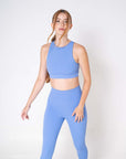 Conjunto Legging + top nadador indigo blue