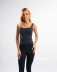 Blusa Dupla Face - Azul Marinho e Off White